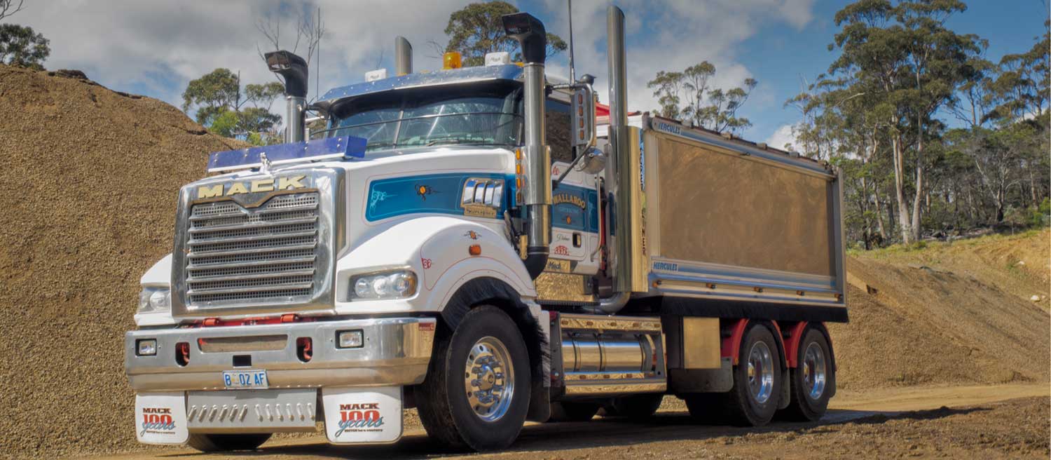 one of wallaroo's gravel / landscaping supplies trucks